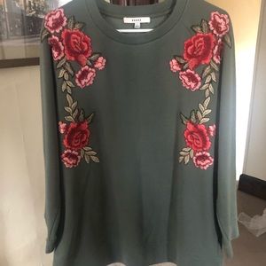 Floral Embroidery Sweatshirt